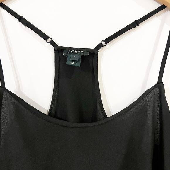 J. Crew Factory Racerback Silky Cami Top in Black - Picture 6 of 8